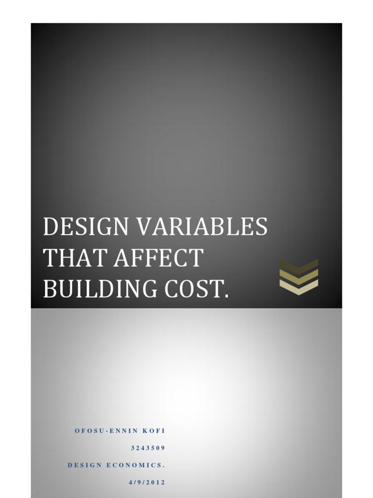 Design Variables Impacting Building Costs | PDF | Elevator | Building
