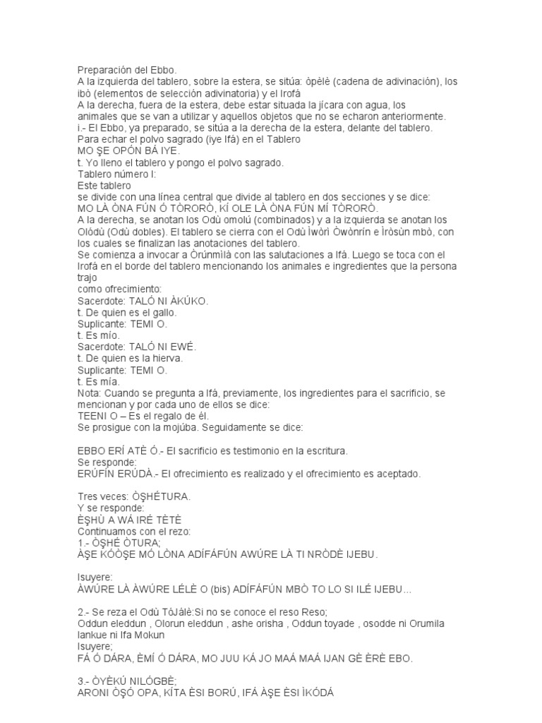 Guía Completa para la Preparación del Ebbo | PDF | Prácticas de la ...