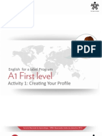 Creating Your Profile: English for a label Program Activity 1