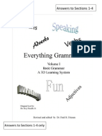 DR Roy's Everything Grammar Vol. I Letter Answers Nouns Verbs Prepositions Adjectives 1