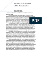 Lab #6 - Room Acoustics: Physics of Music PHY103 Lab Manual