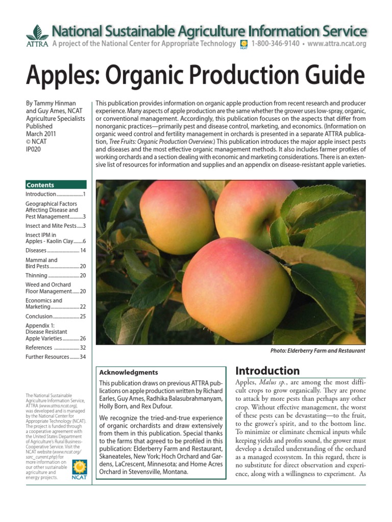 Apples: Organic Production Guide: A Project of The National Center For ...