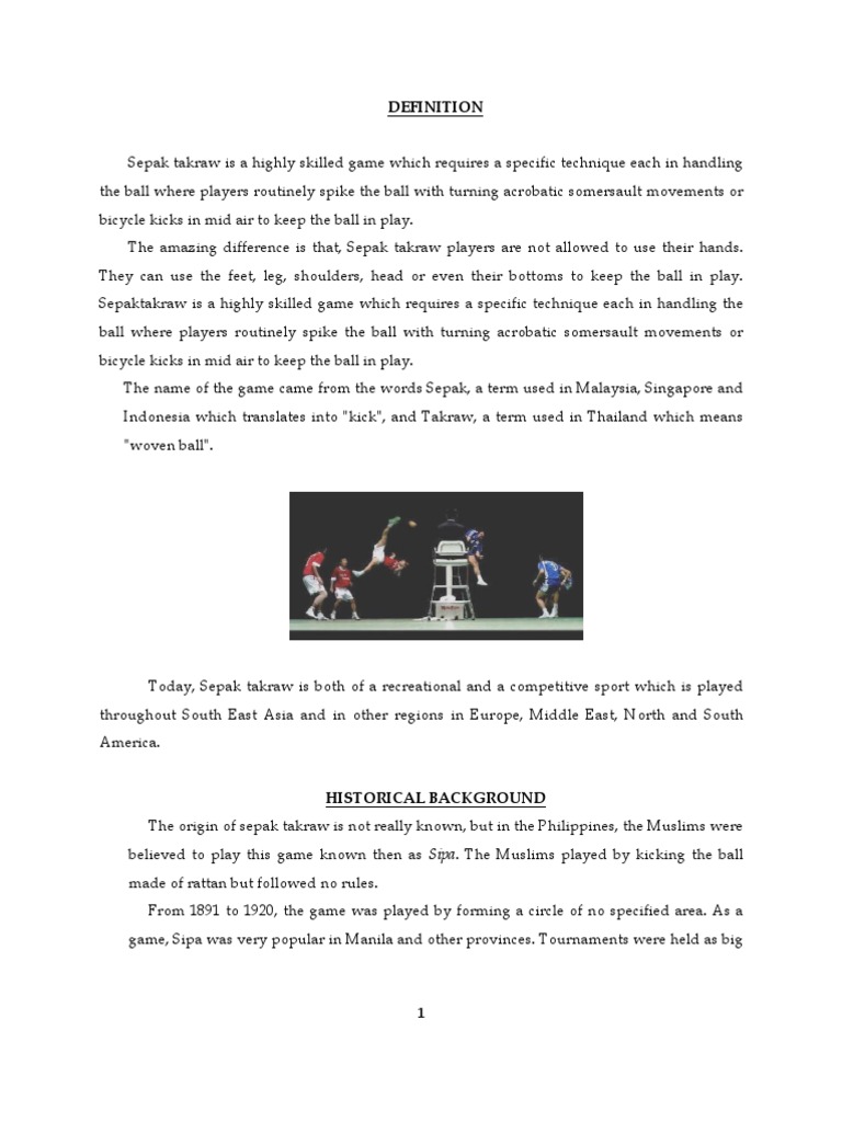 Sepak Takraw PDF Leisure Sports
