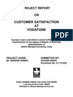 Customer Satisfaction AT Vodafone: Project Report ON