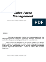 Sales Force Management