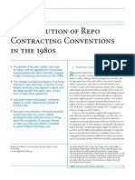 The Evolution of Repo Contracting Conventions in The 1980s: Kenneth D. Garbade