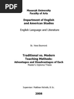 Download Traditional vs Modern Teaching Methods - Masaryk University by hjgfjh SN130503898 doc pdf