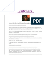 Esoterism - Ro: Anul 2012 Si Schimbarile Majore Prin Care Trecem