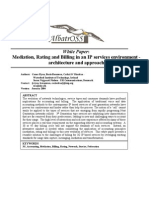 Mediation, Rating and Billing in An IP Services Environment - Architecture and Approach