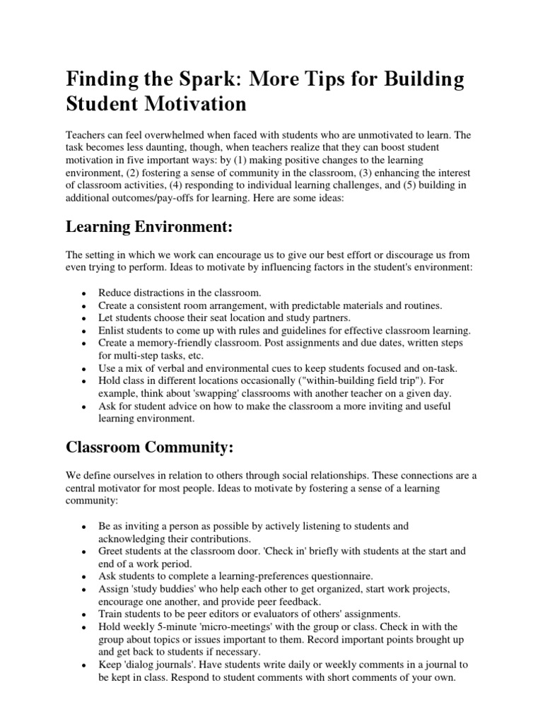 Motivating The Disaffected Learner | PDF | Motivation | Motivational
