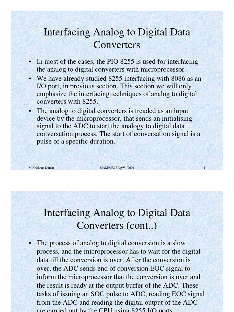 ADC and DAC Interfacing Techniques | PDF