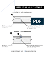 Standard Construction Joint Details: Not Subject To Hydrostatic Pressure