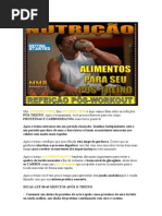 ALIMENTOS PARA PÓS TREINO