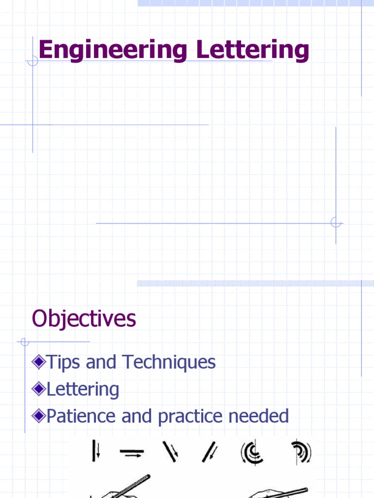 Engineering block lettering image