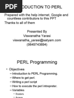 PERL Programming Basic