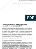 Testigos Protegidos... Pero No Anónimos