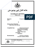 Eligibility Criteria Spring-13