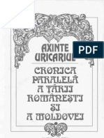 Axinte Uricariul - Cronica Paralela A Moldovei Si Tarii Romanesti, Vol. I-II (Minerva, 1993-94)