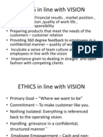 ETHICS in Line With VISION