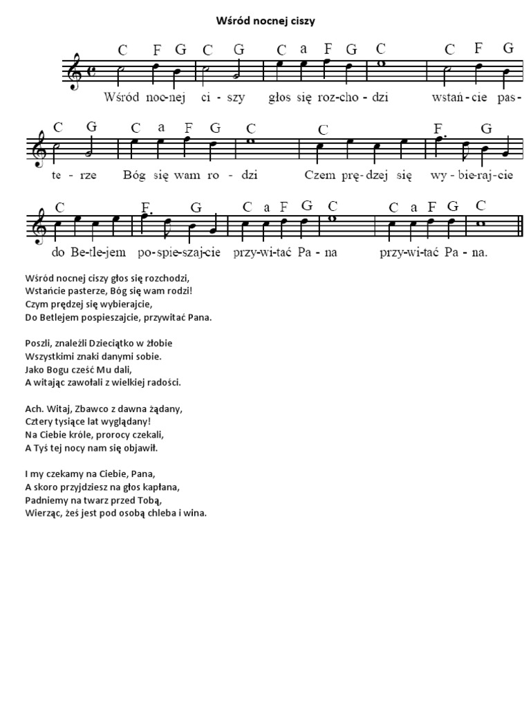Tekst I Nuty Kolęd Polskich | PDF