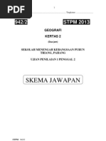 Geografi STPM: Skema Ujian 1 Penggal 2 STPM 2013