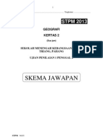 Geografi STPM: Skema Ujian 1 Penggal 2 STPM 2013