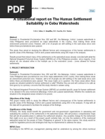 A Situational Report on the Human Settlement Suitability in Cebu Watersheds