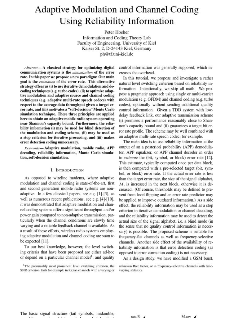 Using Reliability Information | PDF