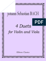 VIOLA - PARTITURA - Bach - 4 Duetos para Viola e Violino