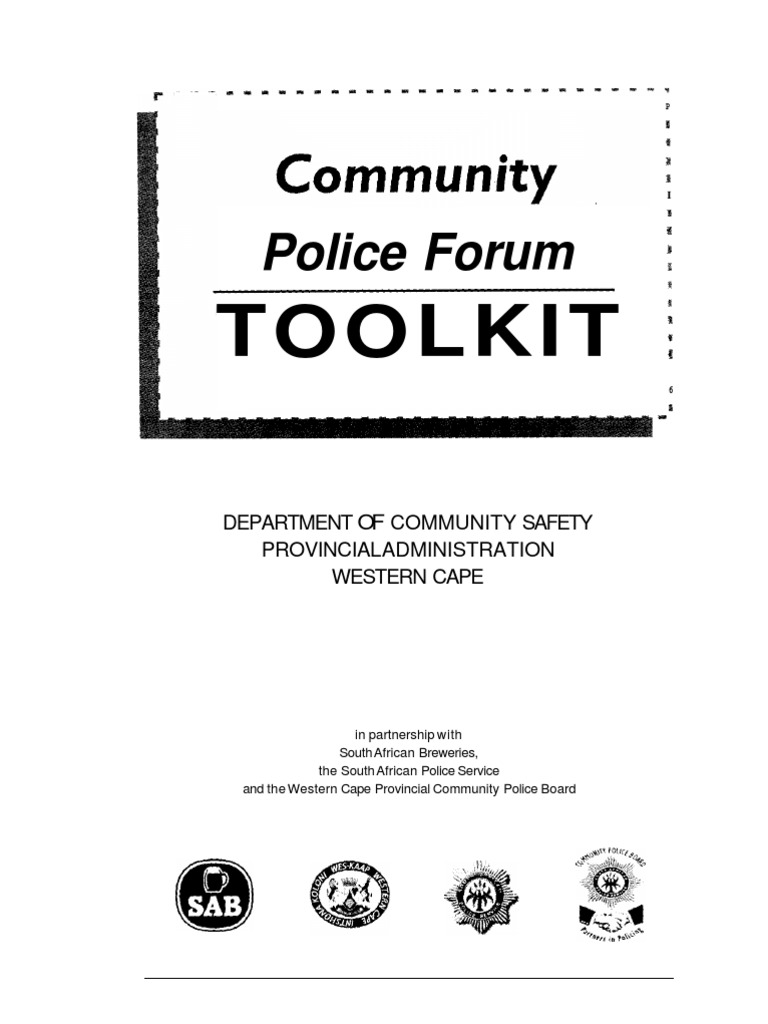 Community Police Forum Toolkit Pp1to40 PDF Community Policing