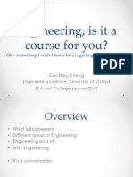 Engineering, Is It A Course For You?: OR - Something I Wish I Knew Before Getting Into Engineering