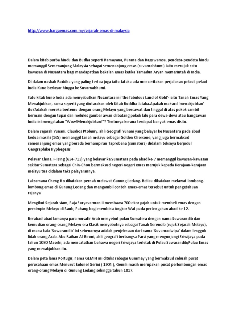 Sejarah Emas Pdf