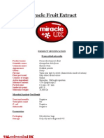 Freeze-Dried Miracle Fruit Extract Product Specification