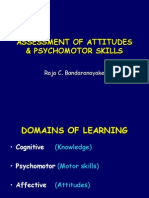 Assessment of Psychomotor, Perceptual and Attitudinal Skills, Including Checklists and Rating Scales