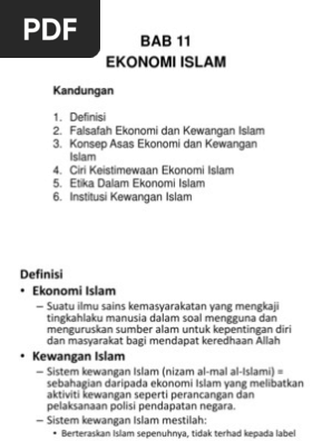 Bab 11 Ekonomi Islam  PDF