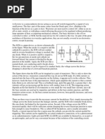 Thyristors: Controlled Rectifier, or SCR, But The Usual Device For AC Control Is The Triac. in Spite of The Great