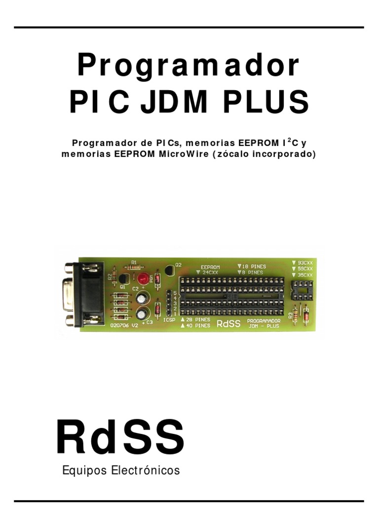 Programador JDM Plus | PDF | Microcontrolador Pic | Microsoft Windows