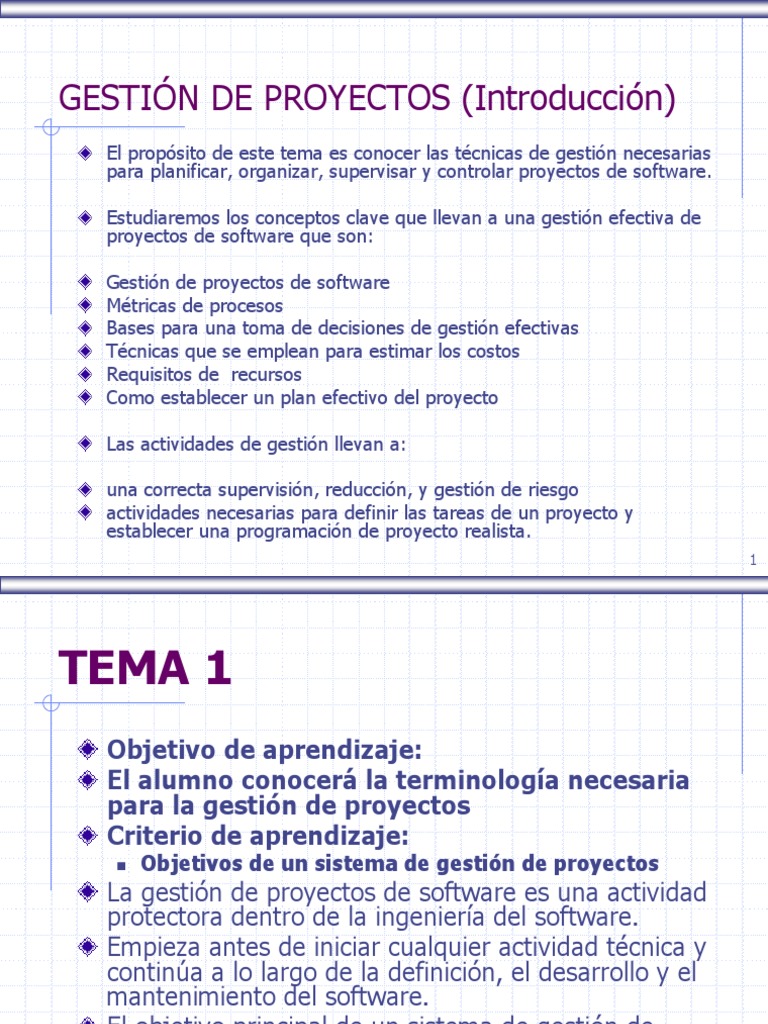 Gestion de Proyectos | PDF | Ingeniería de software | Software