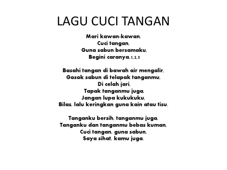 Lagu Cuci Tangan Pdf