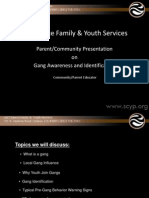 2 Chance Family & Youth Services: Parent/Community Presentation On Gang Awareness and Identification