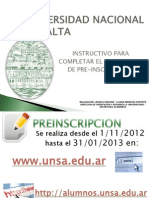 Preinscripcion 2013