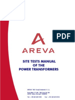 AREVA Site Tests Manual Transfprmer