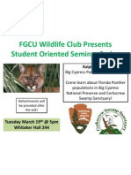 Wildlife Club Panther Talk