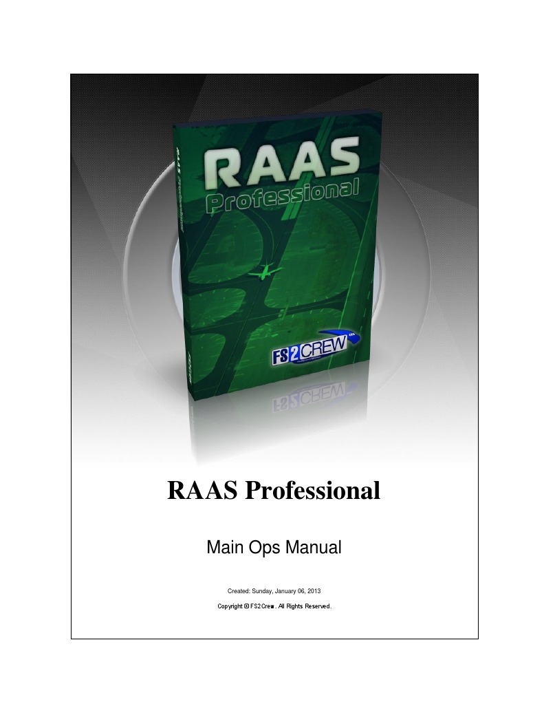 RAAS Manual | PDF | Takeoff | Flap (Aeronautics)