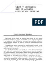 Actitudes y Criterios Sobre El Aborto y La Planificacion Familiar