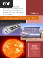 Relatório Colectores Solares de Tubos de Vácuo