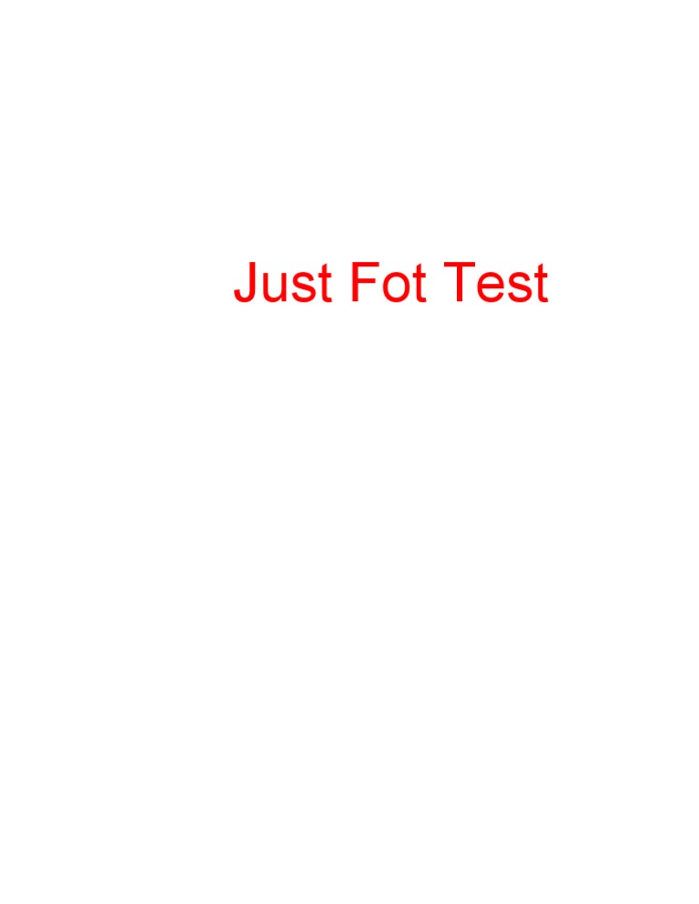 Just Fot Test Document | PDF