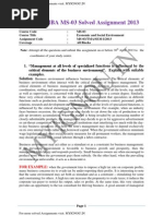 Mba assignment june 2013