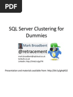 SQL Server Clustering For Dummies