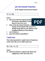 Aggregate Investment Function: Capital Stock
